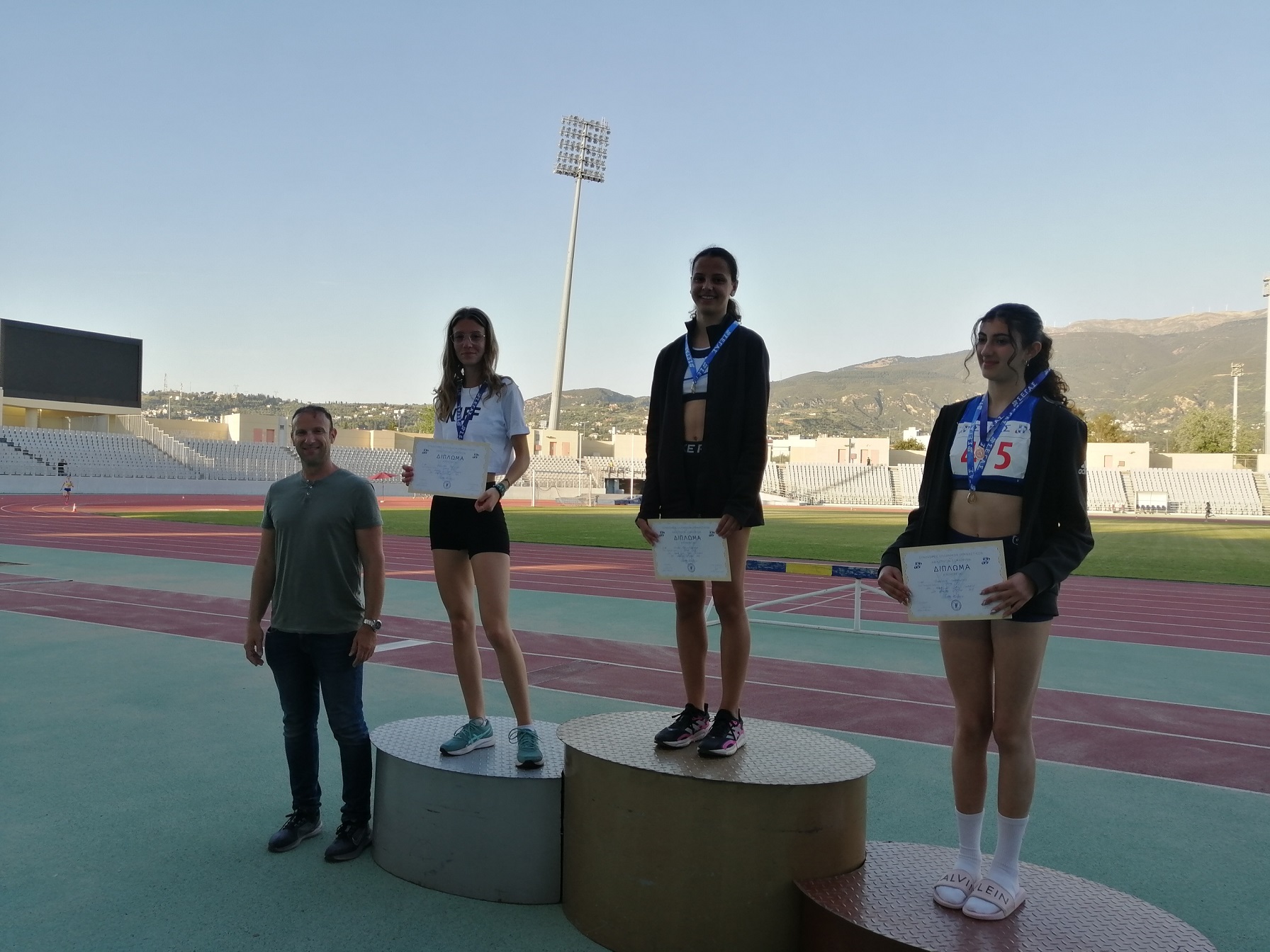 high jump podium